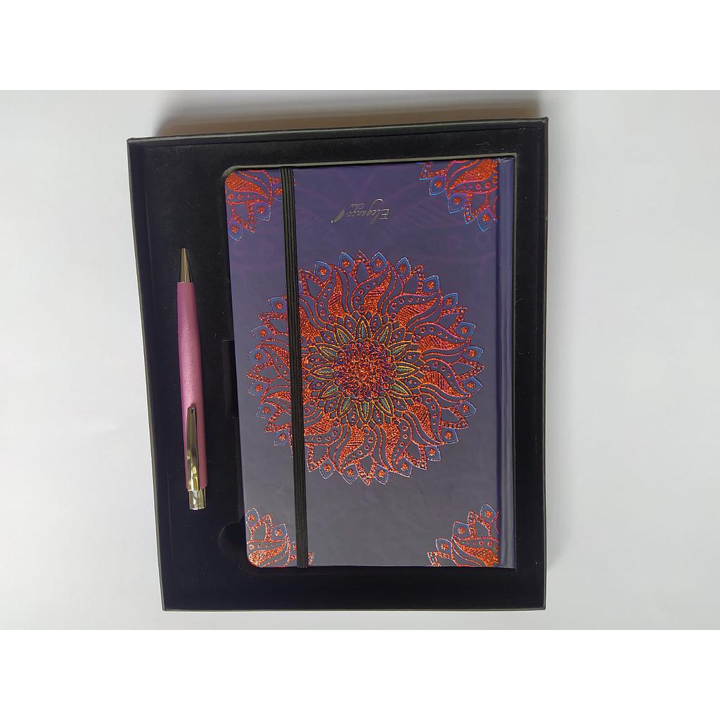 Libreta Elegance Mandala + Bolígrafo ST 1160 PK